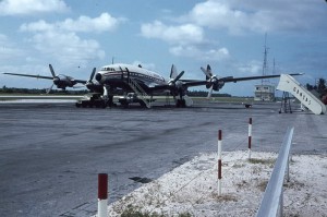 ZS-DVJ SAL-Trek Airways Lockheed L-1649 Starliner (bigger sister of the Constellation) on Cocos Islands 1965.
